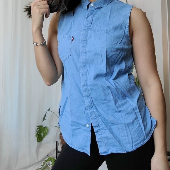 Women's Levi's Coralie button-down jean shirt - Picture 6 of 9